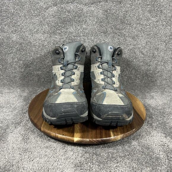 Merrell Phoenix Bluff Mid Mens Size 14 Grey Blue Waterproof Hiking Boots Used main image 4